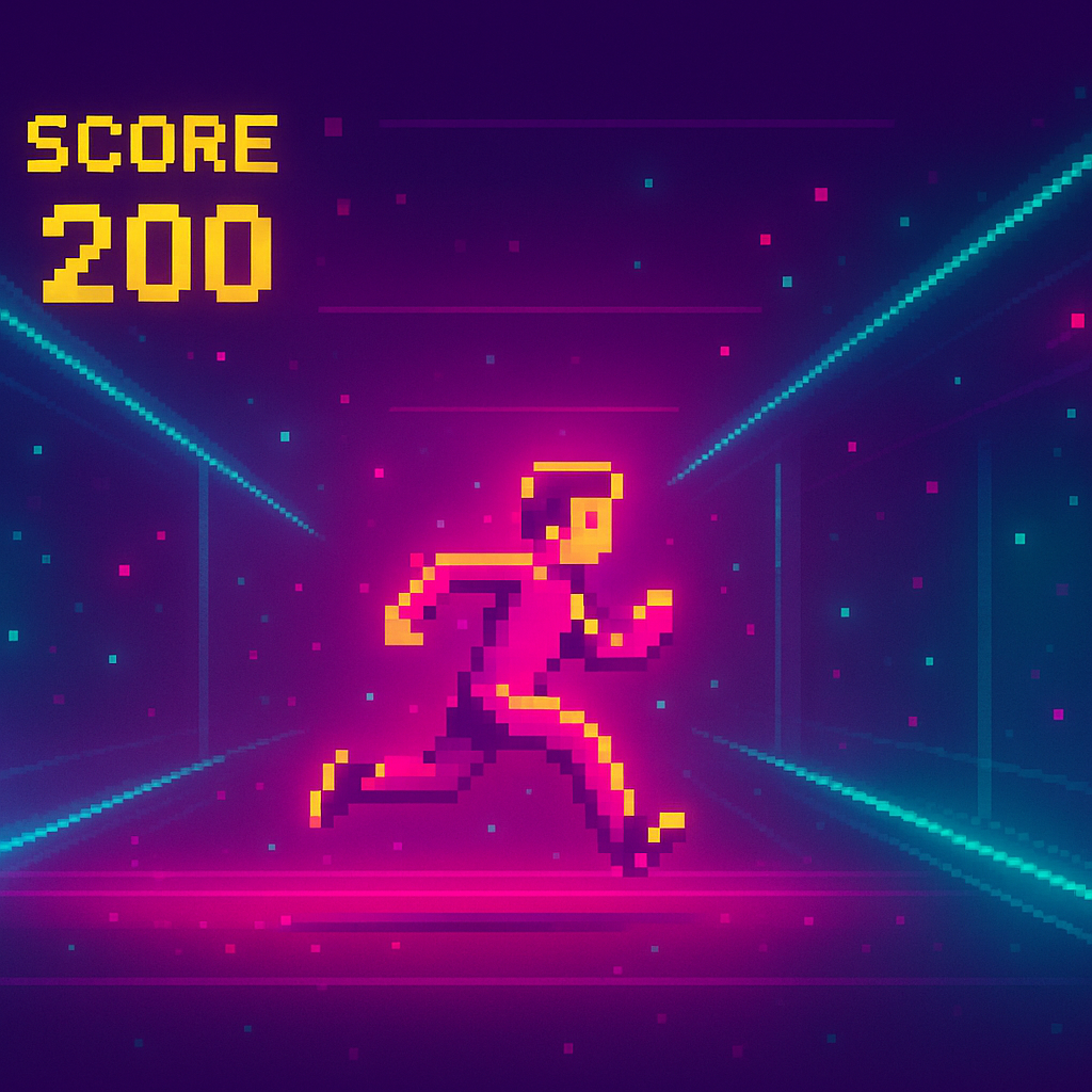 Gallery tile: neon runner screenshot